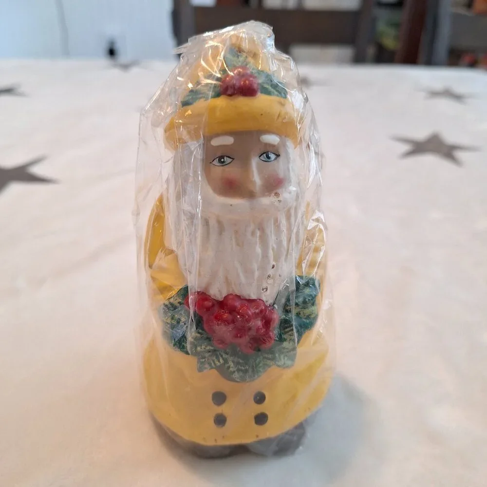 Nantucket Distributing Fisherman Lobsterman‎ Shaped Candle Holly Christmas Santa